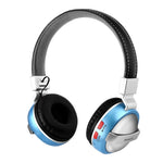 Auricular Bluetooth BTH-868 com Qualidade de Som Estéreo V4.2, Alcance Bluetooth: 10m, Suporta Entrada de Áudio 3.5mm e FM