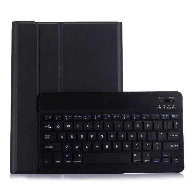 Teclado Bluetooth Desmontável + Capa de Tablet em Pele com Flip Horizontal e Suporte para iPad Pro 9.7 polegadas, iPad Air, iPad Air 2, iPad 9.7 polegadas (2017), iPad 9.7 polegadas (2018), A07 Preto, A07 Dourado, A07 Azul, A07 Rosa Dourado