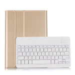 Teclado Bluetooth Desmontável + Capa de Tablet em Pele com Flip Horizontal e Suporte para iPad Pro 9.7 polegadas, iPad Air, iPad Air 2, iPad 9.7 polegadas (2017), iPad 9.7 polegadas (2018), A07 Preto, A07 Dourado, A07 Azul, A07 Rosa Dourado