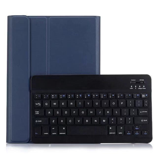 Teclado Bluetooth Desmontável + Capa de Tablet em Pele com Flip Horizontal e Suporte para iPad Pro 9.7 polegadas, iPad Air, iPad Air 2, iPad 9.7 polegadas (2017), iPad 9.7 polegadas (2018), A07 Preto, A07 Dourado, A07 Azul, A07 Rosa Dourado