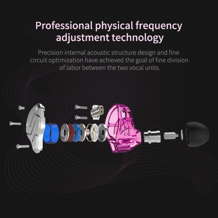 KZ ZSN Auricular Intra-auricular com Controlo Com Fios, Ferro Móvel de Círculo, Quad-core, Mega Graves HiFi Sem Microfone