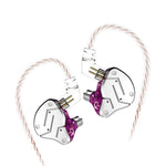 KZ ZSN Auricular Intra-auricular com Controlo Com Fios, Ferro Móvel de Círculo, Quad-core, Mega Graves HiFi Sem Microfone