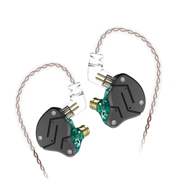 KZ ZSN Auricular Intra-auricular com Controlo Com Fios, Ferro Móvel de Círculo, Quad-core, Mega Graves HiFi Sem Microfone