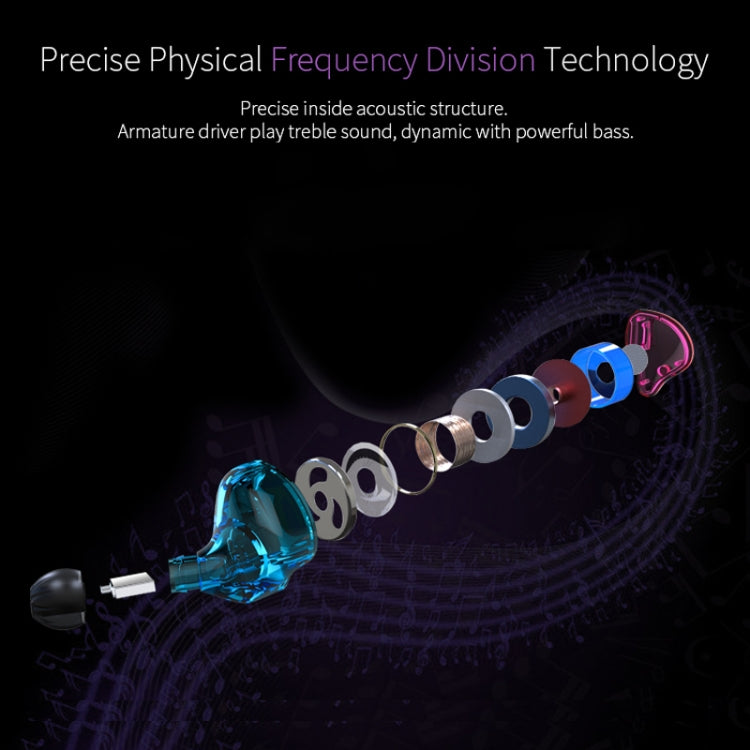 KZ ZST Auricular Intra-auricular Mega Graves MP3 Unidade Dupla Sem Microfone
