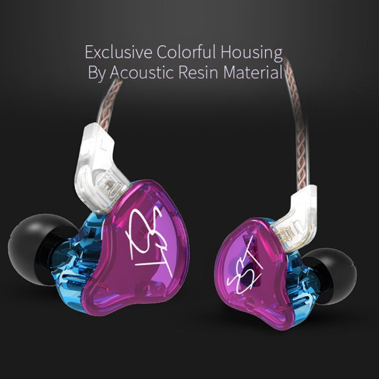KZ ZST Auricular Intra-auricular Mega Graves MP3 Unidade Dupla Sem Microfone