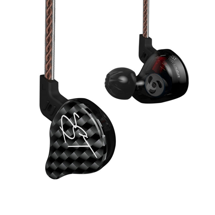 KZ ZST Auricular Intra-auricular Mega Graves MP3 Unidade Dupla Sem Microfone