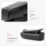 Fineblue F910 Auricular Bluetooth anti-roubo com cabo retrátil, lembrete de vibração e CSR4.1