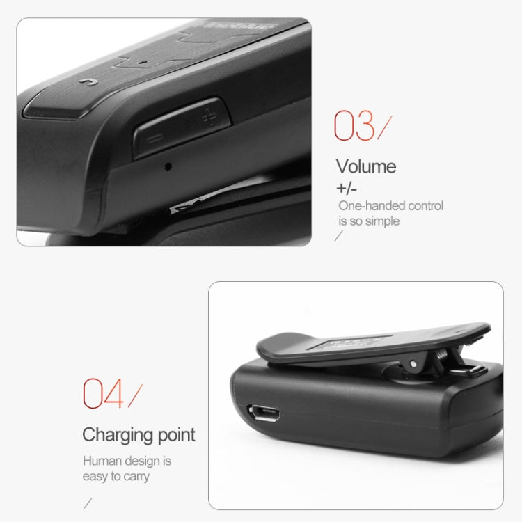 Fineblue F910 Auricular Bluetooth anti-roubo com cabo retrátil, lembrete de vibração e CSR4.1