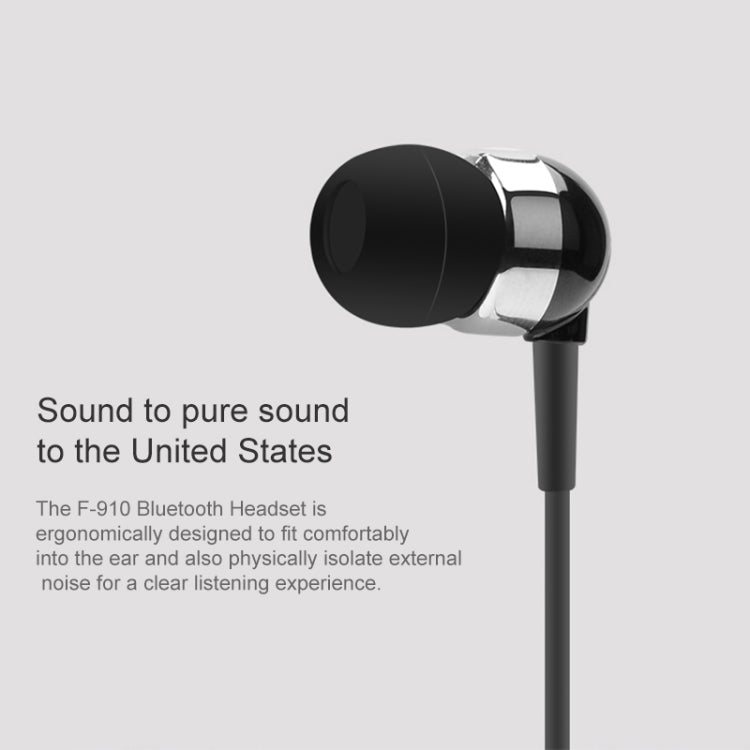 Fineblue F910 Auricular Bluetooth anti-roubo com cabo retrátil, lembrete de vibração e CSR4.1