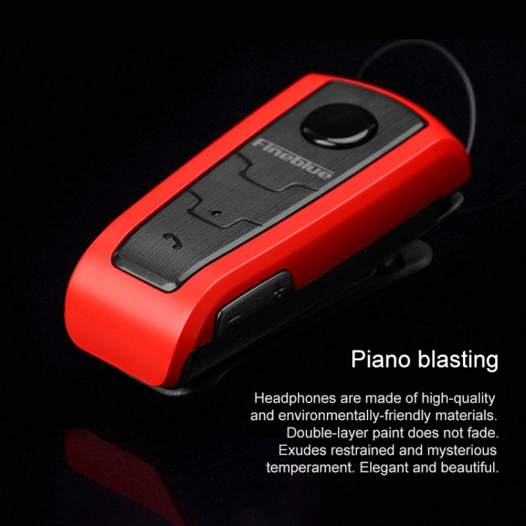 Fineblue F910 Auricular Bluetooth anti-roubo com cabo retrátil, lembrete de vibração e CSR4.1