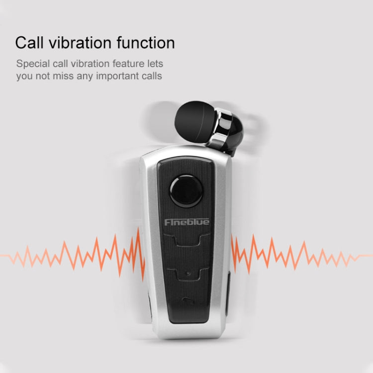 Fineblue F910 Auricular Bluetooth anti-roubo com cabo retrátil, lembrete de vibração e CSR4.1