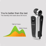 Fineblue F910 Auricular Bluetooth anti-roubo com cabo retrátil, lembrete de vibração e CSR4.1