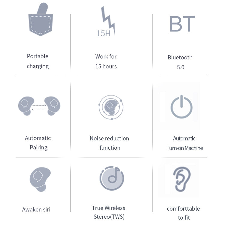 Auricular Bluetooth desportivo sem fios Q2 TWS Bluetooth 5.0 estéreo binaural