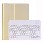 Capa de Tablet em Pele com Teclado Bluetooth Ultra-fino Desmontável A102 para iPad 10.2 polegadas com Função de Suporte, Dourado, Rosa Dourado, Preto, Azul Escuro