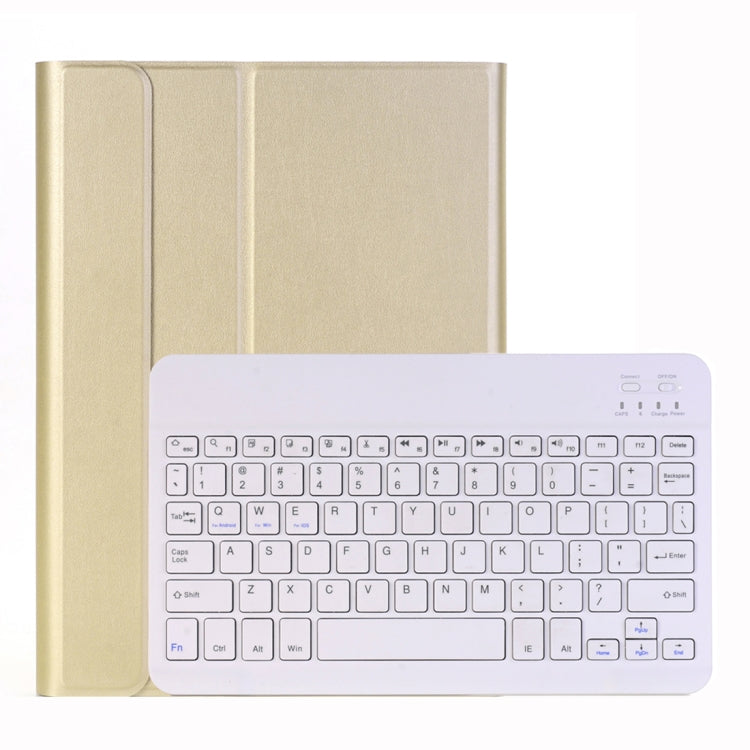 Capa de Tablet em Pele com Teclado Bluetooth Ultra-fino Desmontável A102 para iPad 10.2 polegadas com Função de Suporte, Dourado, Rosa Dourado, Preto, Azul Escuro