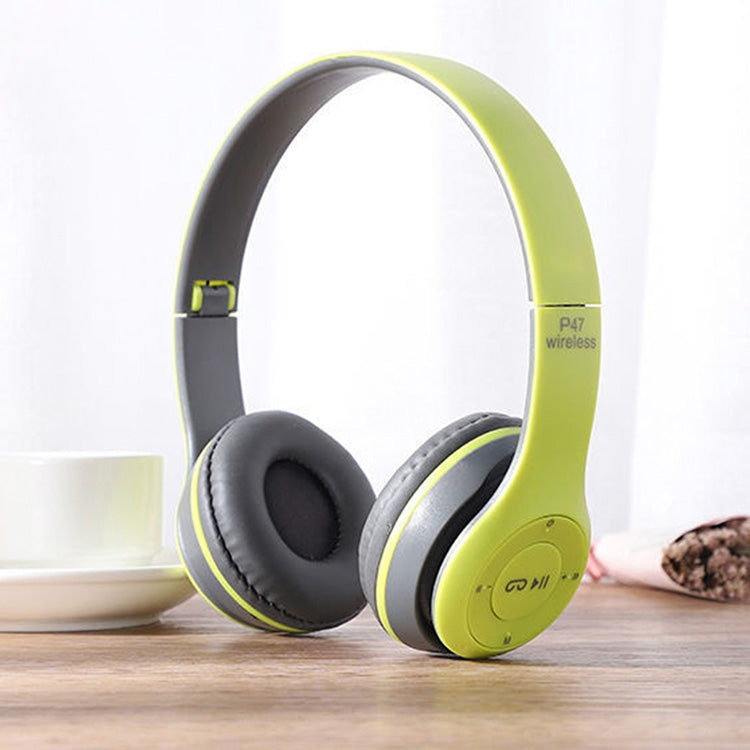 Auricular Bluetooth Sem Fios Dobrável P47 com Entrada de Áudio 3,5mm, Suporte para MP3 / Chamadas, P47 Preto, P47 Azul, P47 Vermelho, P47 Branco, P47 Verde