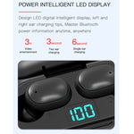 Auricular Bluetooth Sem Fios H6 TWS Bluetooth 5.0 com Ecrã Digital e Caixa de Carregamento, Suporte para Siri e Chamadas HD