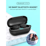 Auricular Bluetooth Sem Fios H6 TWS Bluetooth 5.0 com Ecrã Digital e Caixa de Carregamento, Suporte para Siri e Chamadas HD