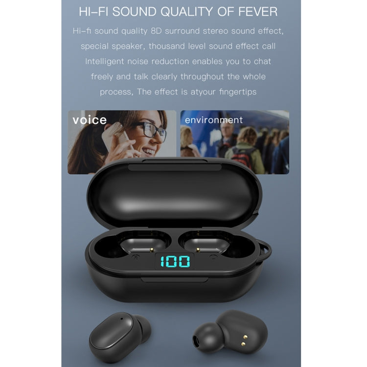 Auricular Bluetooth Sem Fios H6 TWS Bluetooth 5.0 com Ecrã Digital e Caixa de Carregamento, Suporte para Siri e Chamadas HD