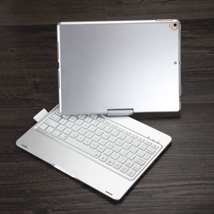 Capa de Tablet em Pele com Teclado Bluetooth Rotativo Retroiluminado Colorido F102AS para iPad 10.2 polegadas com Função de Suporte para Caneta