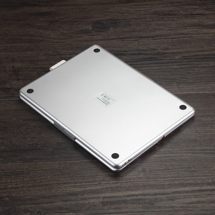 Capa de Tablet em Pele com Teclado Bluetooth Rotativo Retroiluminado Colorido F102AS para iPad 10.2 polegadas com Função de Suporte para Caneta
