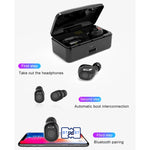 Auricular Bluetooth Sem Fios G10 TWS Bluetooth 5.0 com Caixa de Carregamento, Suporte para Ecrã Digital, Chamadas HD e Power Bank, G10