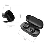 Auricular Bluetooth Sem Fios TWS-4 Bluetooth 5.0 IPX5 à Prova de Água com Toque e Caixa de Carregamento, Suporte para Chamadas HD e Avisos de Voz, TWS-4