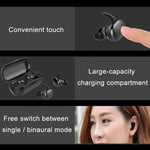 Auricular Bluetooth Sem Fios TWS-4 Bluetooth 5.0 IPX5 à Prova de Água com Toque e Caixa de Carregamento, Suporte para Chamadas HD e Avisos de Voz, TWS-4