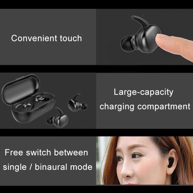 Auricular Bluetooth Sem Fios TWS-4 Bluetooth 5.0 IPX5 à Prova de Água com Toque e Caixa de Carregamento, Suporte para Chamadas HD e Avisos de Voz, TWS-4