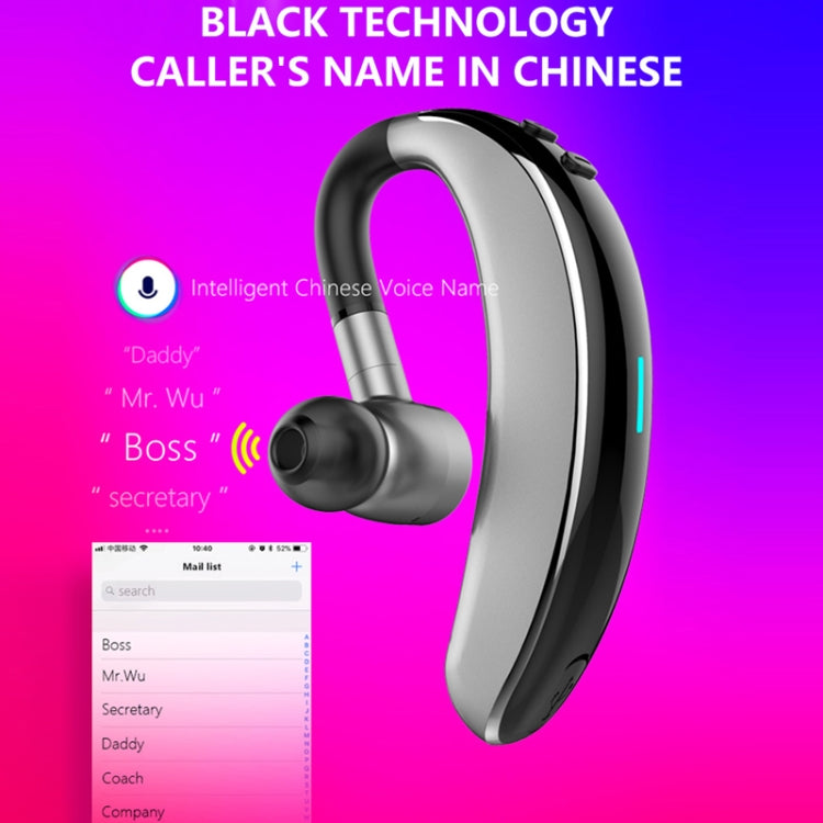 Auricular Bluetooth desportivo estéreo sem fios estilo empresarial V7 Bluetooth 5.0, suporte para informar nome do chamador