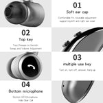 Auricular Bluetooth desportivo estéreo sem fios estilo empresarial V7 Bluetooth 5.0, suporte para informar nome do chamador