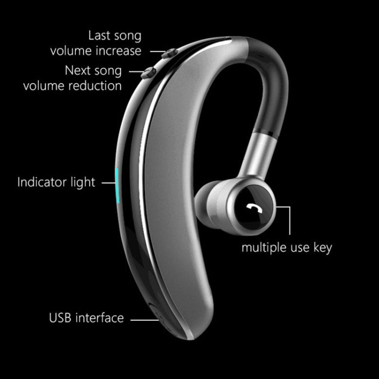 Auricular Bluetooth desportivo estéreo sem fios estilo empresarial V7 Bluetooth 5.0, suporte para informar nome do chamador