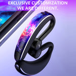 Auricular Bluetooth desportivo estéreo sem fios estilo empresarial V7 Bluetooth 5.0, suporte para informar nome do chamador