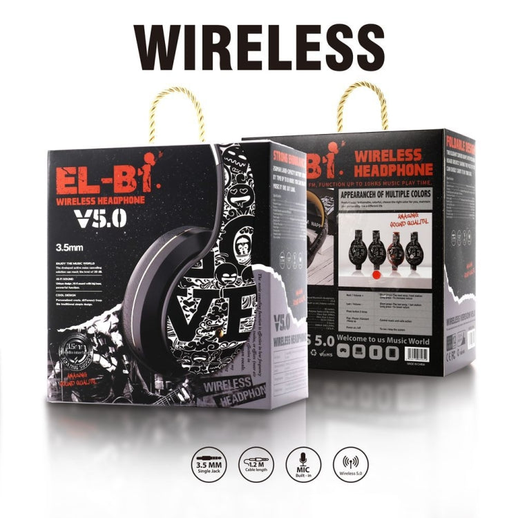 Auricular Bluetooth sem fios B1 com padrão graffiti V5.0