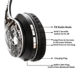 Auricular Bluetooth sem fios B1 com padrão graffiti V5.0