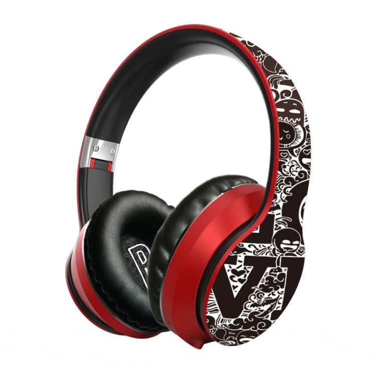 Auricular Bluetooth sem fios B1 com padrão graffiti V5.0