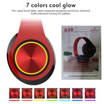 Auricular Bluetooth Sem Fios B39 V5.0, B39 (Vermelho), B39 (Branco), B39 (Azul), B39 (Preto Vermelho), B39 (Preto)
