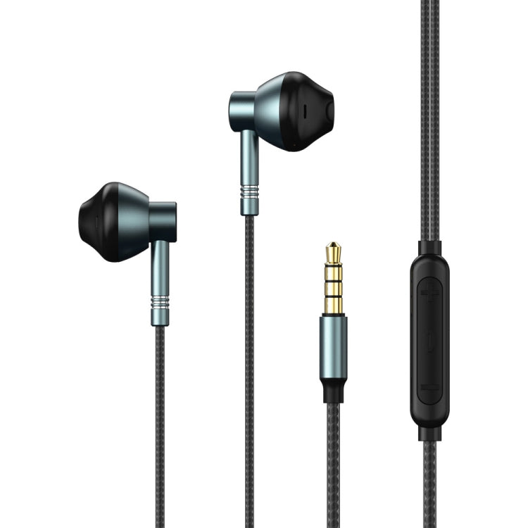 Auricular Estéreo Intra-auricular REMAX RM-201 em Metal com Controlo por Fio + Microfone, Suporta Mãos Livres