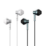 Auricular Estéreo Intra-auricular REMAX RM-201 em Metal com Controlo por Fio + Microfone, Suporta Mãos Livres