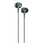 Auricular Estéreo Intra-auricular REMAX RM-595 com Pino Dourado 3.5mm, Metal de Dupla Ação, Controlo por Fio + Microfone, Suporta Mãos Livres
