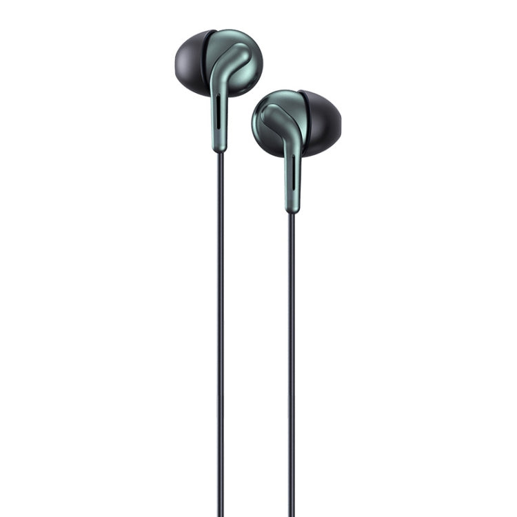 Auricular Estéreo Intra-auricular REMAX RM-595 com Pino Dourado 3.5mm, Metal de Dupla Ação, Controlo por Fio + Microfone, Suporta Mãos Livres