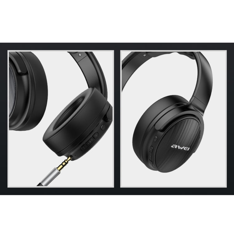 Auricular Bluetooth Dobrável com Graves awei A780BL Bluetooth 5.0 com Entrada Auxiliar 3,5mm, A780BL