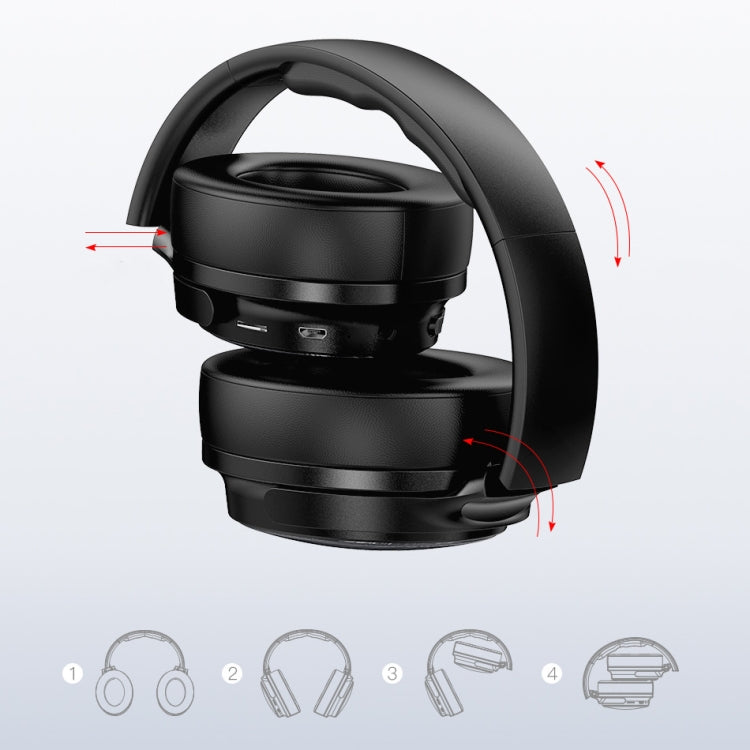 Auricular Bluetooth Dobrável com Graves awei A780BL Bluetooth 5.0 com Entrada Auxiliar 3,5mm, A780BL