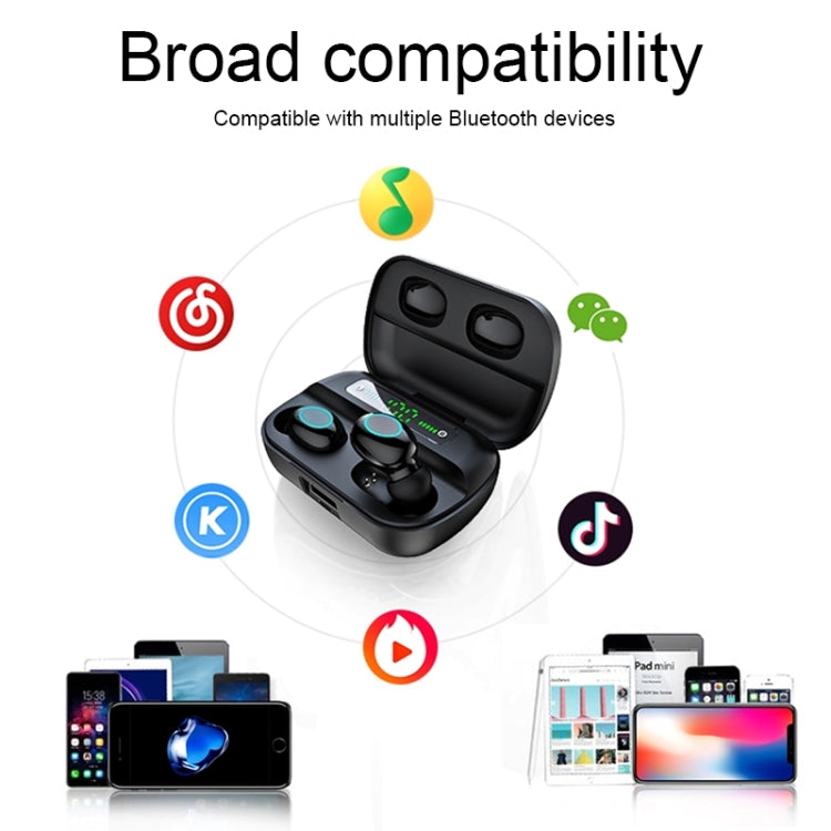 Auricular Bluetooth TWS com Toque S11 com Caixa de Carregamento Magnética, Suporta Ecrã LED de Energia de Três Telas