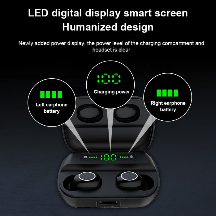 Auricular Bluetooth TWS com Toque S11 com Caixa de Carregamento Magnética, Suporta Ecrã LED de Energia de Três Telas