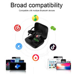 Auricular Desportivo Bluetooth Sem Fios Q83 com Gancho para Ouvido e Caixa de Carregamento, Suporta Ecrã LED de Energia de Três Telas & Power Bank, Q83