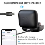 Auricular Desportivo Bluetooth Sem Fios Q83 com Gancho para Ouvido e Caixa de Carregamento, Suporta Ecrã LED de Energia de Três Telas & Power Bank, Q83