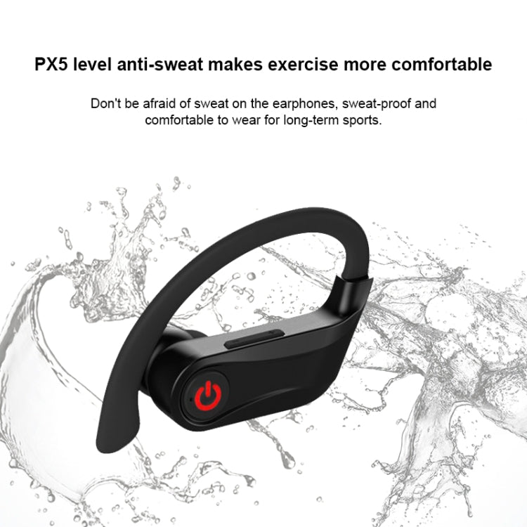 Auricular Desportivo Bluetooth Sem Fios Q83 com Gancho para Ouvido e Caixa de Carregamento, Suporta Ecrã LED de Energia de Três Telas & Power Bank, Q83