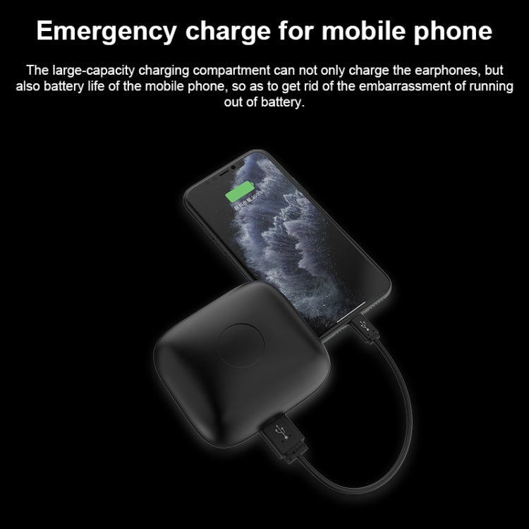 Auricular Desportivo Bluetooth Sem Fios Q83 com Gancho para Ouvido e Caixa de Carregamento, Suporta Ecrã LED de Energia de Três Telas & Power Bank, Q83