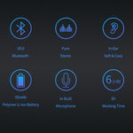 Auricular Bluetooth Binaural awei N5 5.0 Sem Fios